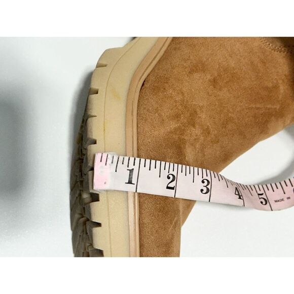 Universal‎ Thread Women's Cognac Katrina Platform Heeled Ankle Boots Tan Size 11 - Picture 12 of 14